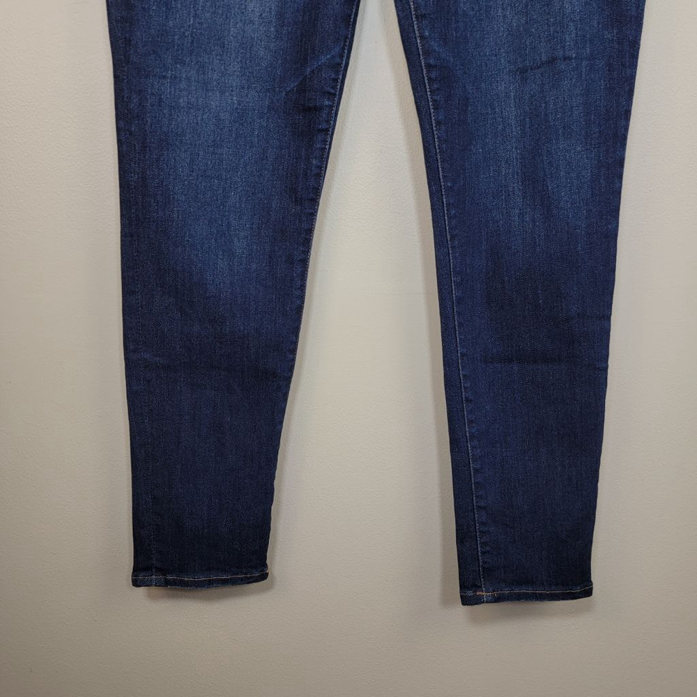 American Eagle Skinny Hi Rise Jegging Jeans Dark Blue Wash Stretch AE 16 Long L - Picture 5 of 11